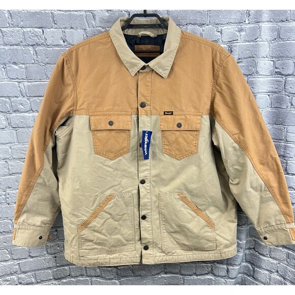 Wrangler Other - Wrangler Men's XXL Mixed Canvas Chore Jacket in Chipmunk Beige